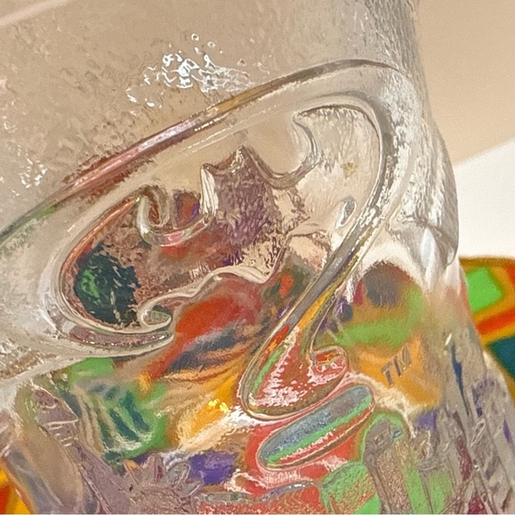 VINTAGE 1995 MCDONALD'S BATMAN FOREVER BATMAN CLEAR GLASS MUG CUP - Picture 7 of 9